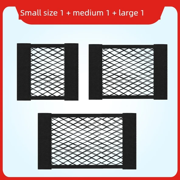 Mutfak Dolabı Saklama Filesi - Kombinasyon Paket (Küçük 1 + Orta 1 + Büyük 1)