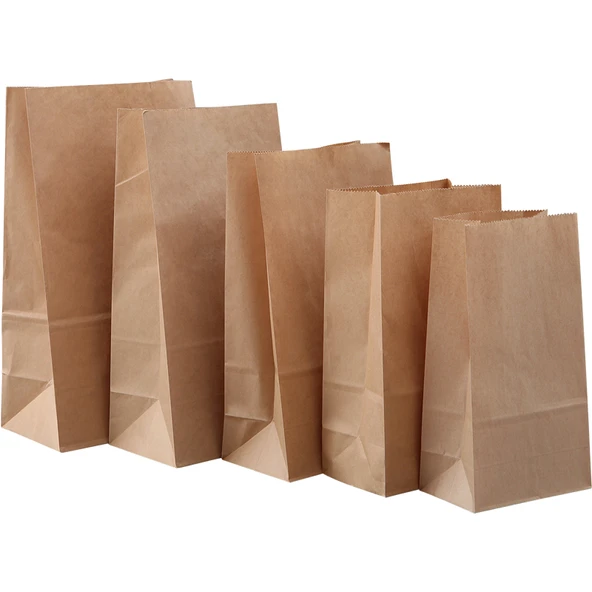 Beyaz Kraft Ekmek Torbası - No. 4 13*8*24 cm - Resim 6