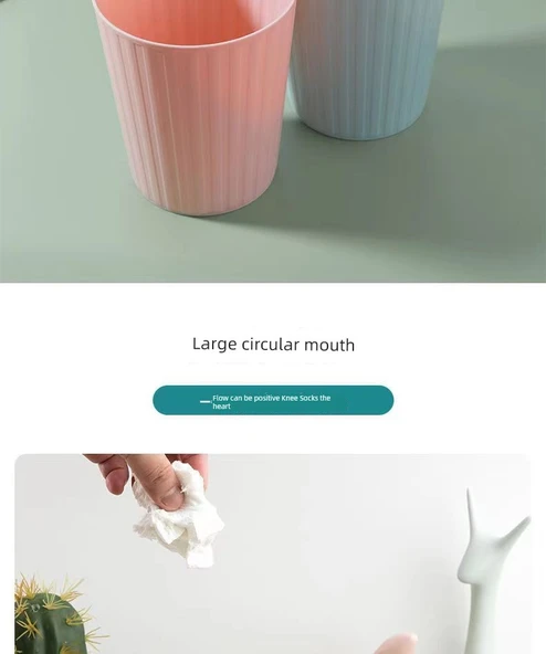 İskandinav Mini Masaüstü Çöp Kovası - İskandinav Mor - Resim 12