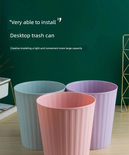 İskandinav Mini Masaüstü Çöp Kovası - İskandinav Mor - Resim 9