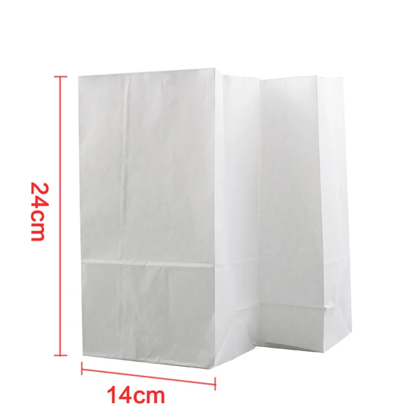 Beyaz Kraft Ekmek Torbası - No. 4 13*8*24 cm - Resim 3