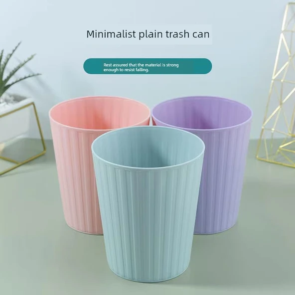 İskandinav Mini Masaüstü Çöp Kovası - İskandinav Mor - Resim 6