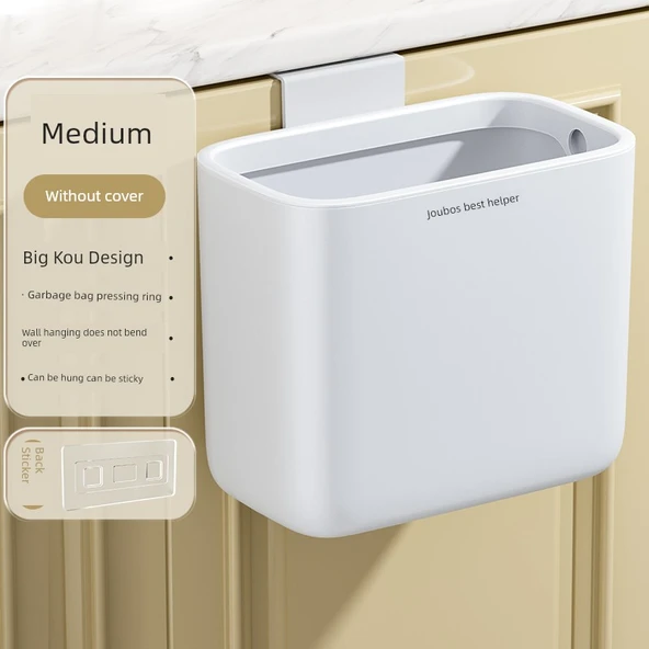 Duvara Monte Banyo Tuvalet Çöp Kovası - Orta Boy Açık Ringli Model