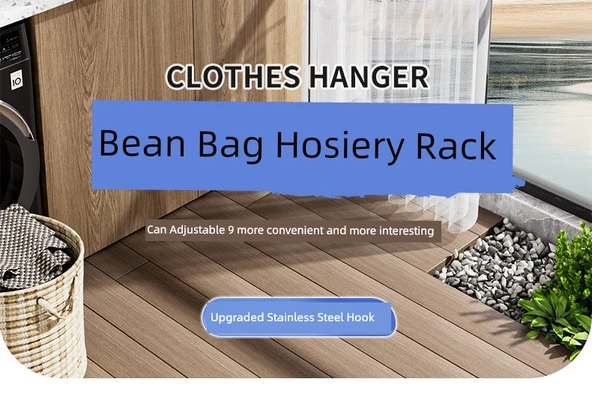 Ayarlanabilir Balkon Tipi Alüminyum Çamaşır Kurutma Askısı - [Kaldırılabilir] 26 Klipsli - Gümüş - Resim 7