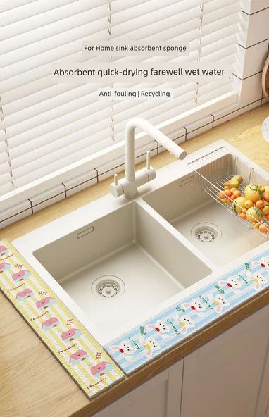 Mutfak Lavabo Emici Paspas - Meyve Savaşı - 6x50cm - 7