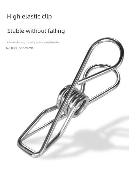 Paslanmaz Çelik Mandallı Çamaşır Askısı - Klasik Yay 20 Mandal (Model 2) - Resim 6