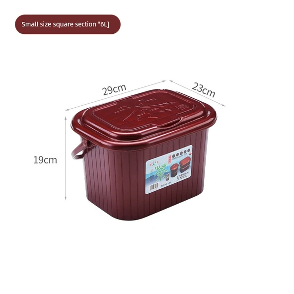 Kare Çöp Kovası - Kombucha, Atık Su, Çay Posası Kovası - 185, Aksesuarsız