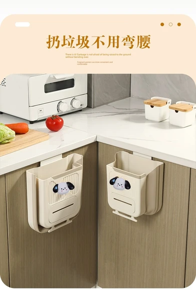 Katlanabilir Duvara Monte Mutfak Çöp Kovası - Büyük Gri 11L - 2'li Paket - Resim 6