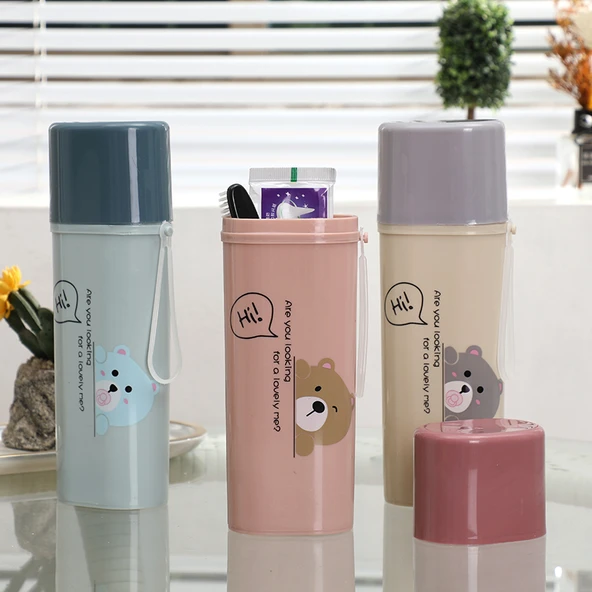 Seyahat Tipi Diş Fırçası Kutusu - [4'lü Paket] Karışık Renkler