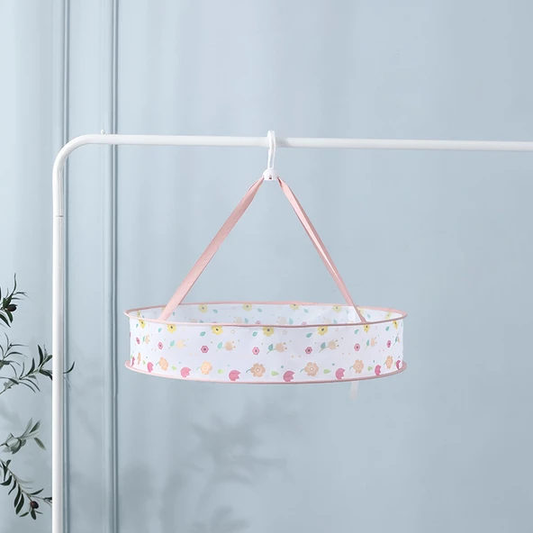 Çamaşır Kurutma Filesi - Çiçek Desenli Büyük Boy Tek Katmanlı 61cm