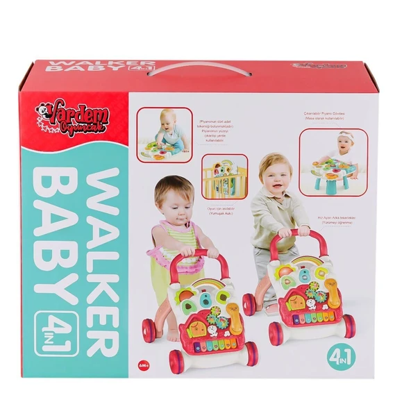 Bıb-6018 Pianolu Yürüme Arkadaşı 4ın1