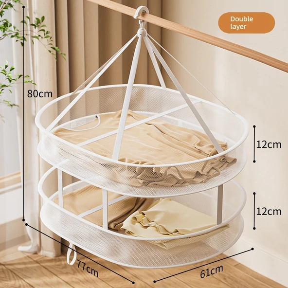 Çift Katlı 77cm Kazak Kurutma Filesi 2'li Paket