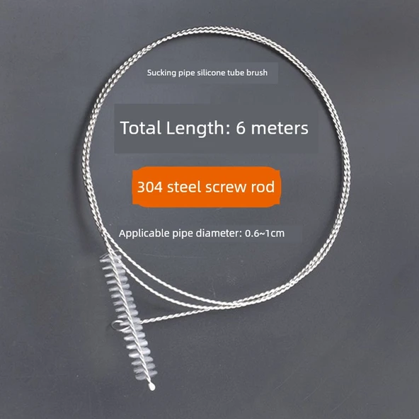 Boru Tıkanıklığı Açma Fırçası - 6 Metre - 304 Çelik