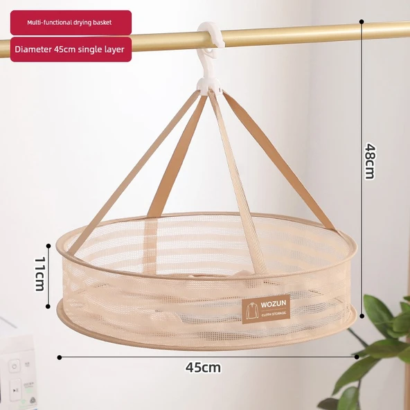 Çamaşır Kurutma Filesi 45cm Çitli Tek Katlı -2# Kahverengi