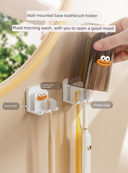 Duvara Monte Diş Fırçası ve Bardak Tutucu - Resim 7