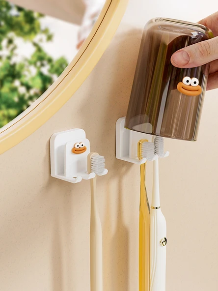 Duvara Monte Diş Fırçası ve Bardak Tutucu - Resim 2