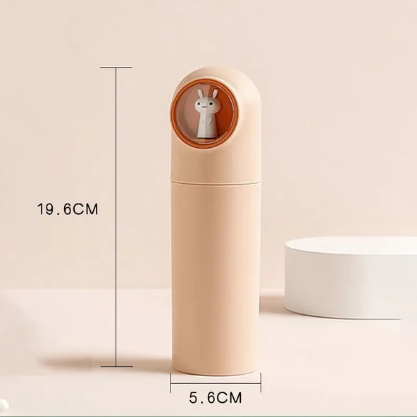 Seyahat Tipi Diş Fırçası ve Macun Saklama Kutusu - 8026 Pembe (Yuvarlak Pencere) 5.6x19.6cm