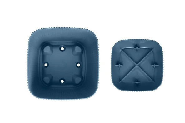 Omnipazar KRS-384 Dekoratif Plastik Mercan Kare Saksı 4 lt 6 Renk Set - Resim 5