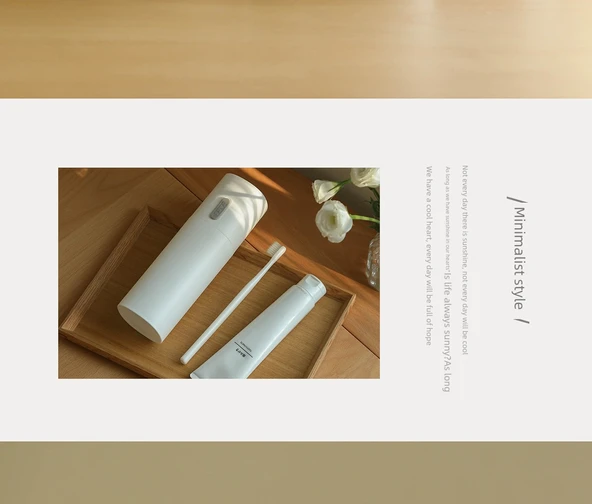 Seyahat Tipi Yıkama Kabı ve Diş Fırçası Tutucu - Süt Yeşili + Taşınabilir Sabun Kutusu - Resim 9