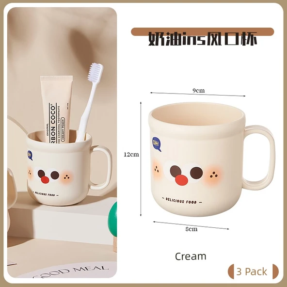 Çocuk Diş Fırçası Bardağı - Süt Huhu Yıkama Bardağı [3'lü Paket]