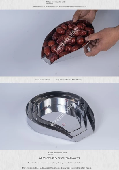 Oval Eczane Küreği - Büyük Boy 304 Paslanmaz Çelik Kare (Tavsiye Edilir) - 9