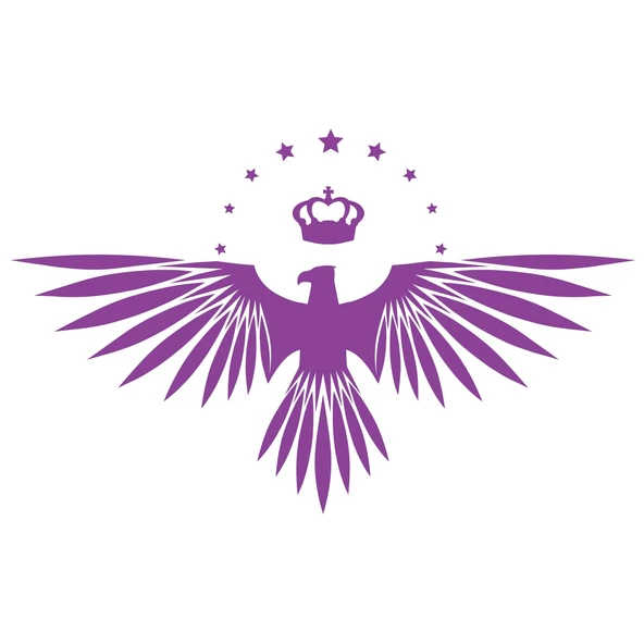 Yıldızlı Kartal  Oto Sticker17x17 Cm Mor ürün görseli