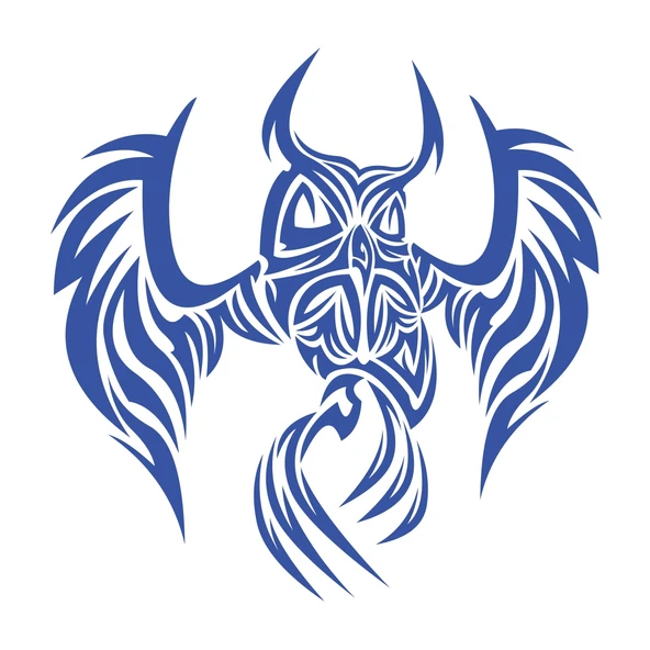 Baykuş Sticker17x17 Cm Mavi ürün görseli