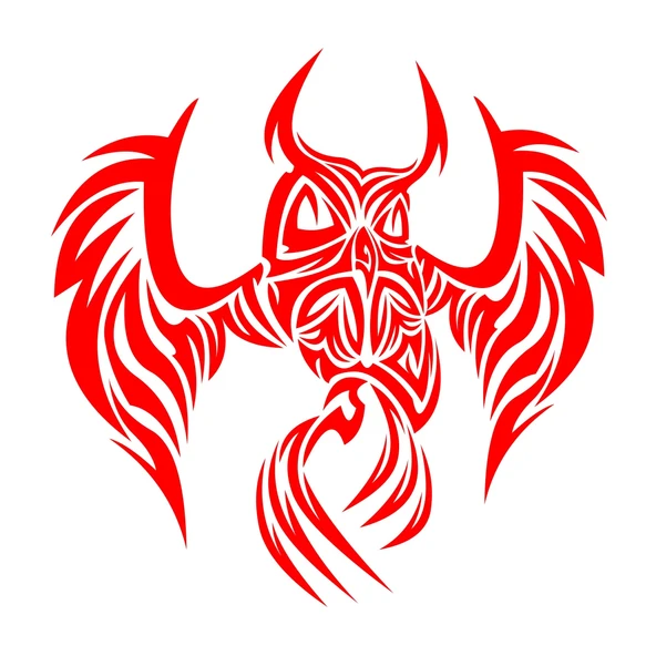 Baykuş Sticker17x17 Cm Kırmızı ürün görseli