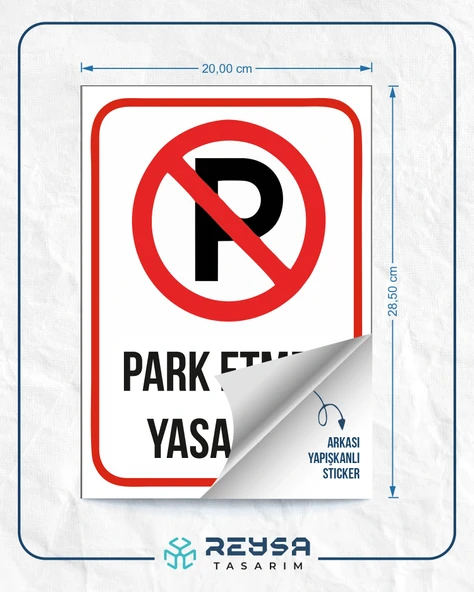 Park Etmek Yasaktır Sticker 20X28 Cm - Resim 2