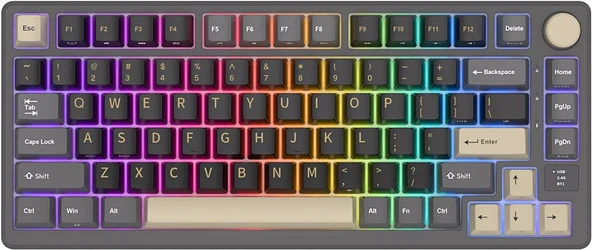 Royal Kludge M75 Phantom RGB Kablosuz Gaming Klavye (RKM75-PT-KY)