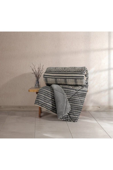 Cotton Box Velvet Çift Kişilik Yorgan Timbre Antrasit 195x215 Cm