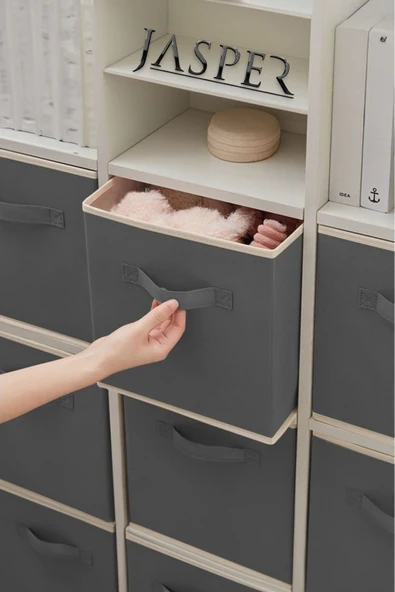 JASPER Dolap Içi Düzenleyici , Çamaşır Oyuncak Saklama Kutusu Sepet Organizer 33x30x30 - 2