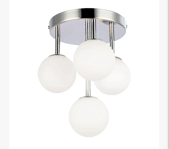 MYLİGHTS LED AVİZE modern spor  PLOFONYER  TAVAN    OPAL AVİZE krom  KAPLAMA