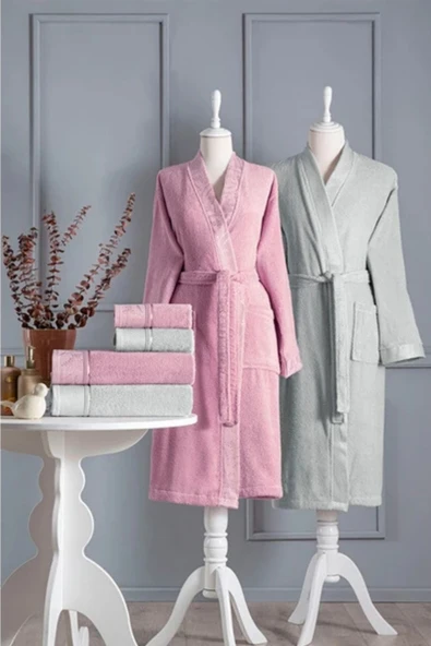 Özdilek Colourist Gümüş-Pembe Aile Seti
