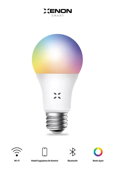 Xenon Smart Akıllı Rgb Led Ampul 9w Mobil App Kontrol Sesli Komut Wi-fi Zamanlayıcılı Aydınlatma X7021 - 2