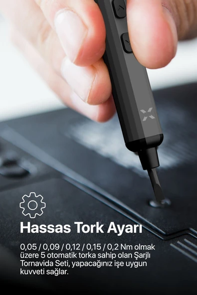 Xenon Smart 68 Parça Otomatik Hassas Tornavida Seti Çelik Şarjlı Saat, Gözlük, Bilgisayar Tamir Kiti X6832 - 2