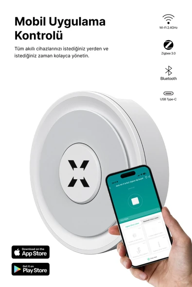 Xenon Smart Akıllı Ev Ağ Geçidi Zigbee 3.0 & Wi-Fi & BLE Bluetooth Mobil App Kontrollü Tuya Uyumlu Gateway X7964 - 5