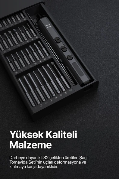 Xenon Smart 68 Parça Otomatik Hassas Tornavida Seti Çelik Şarjlı Saat, Gözlük, Bilgisayar Tamir Kiti X6832 - 4