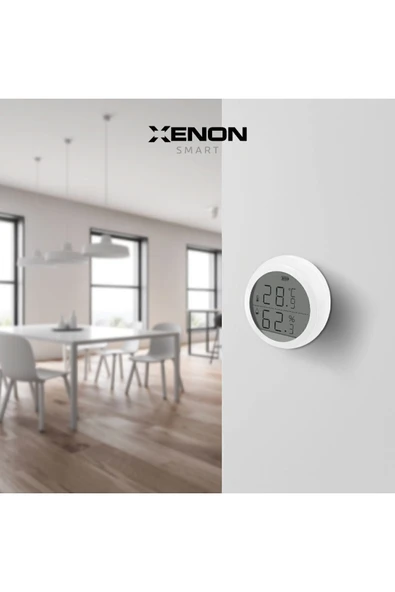 Xenon Smart Akıllı Dijital Termometre Wifi Zigbee Mobil Uygulama Kontrollü Iç Mekan Isı Ölçer Ve Nem Ölçer X7608 - 5