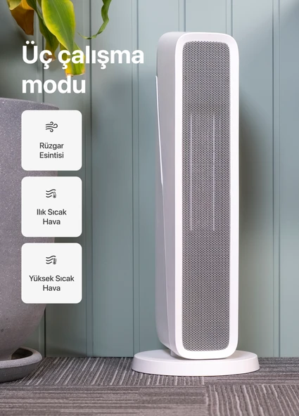 Xenon Smart Akıllı Hava Isıtıcı 2000w Sesli Kontrol Alexa, Google Home Wi-fi Mobil App Fanlı Isıtıcı X7440 - 5