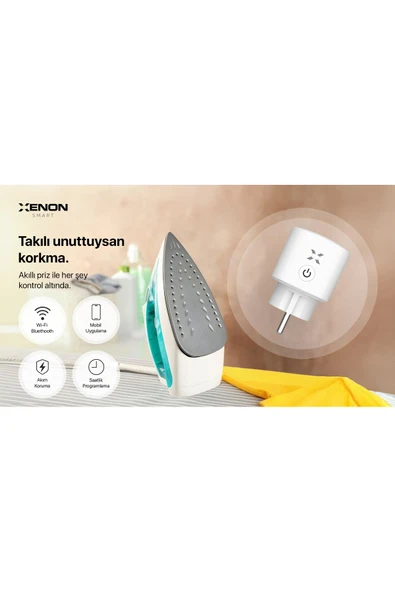 Xenon Smart 5'li Akım Korumalı Telefonla Kontrol Wi-Fi Bluetooth Zaman Ayarlı Akıllı Priz Ateşe Dayanıklı X7013 - 5