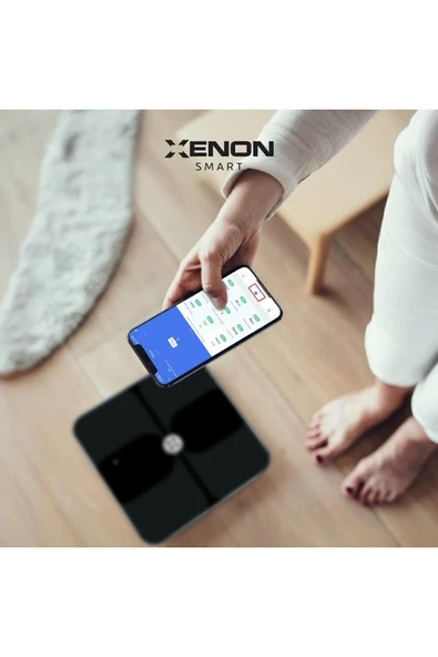 Xenon Smart Akıllı Tartı Dijital Baskül, BT Apple Health Google Fit, Vücut Kitle, Kas, Su, Yağ, Kemik X8703 - 5