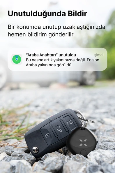 Xenon Smart Airtag Akıllı Bluetooth Takip Cihazı Find My Mobil Uygulama Konum, Eşya Bulucu Siyah Tag X6605 - 2