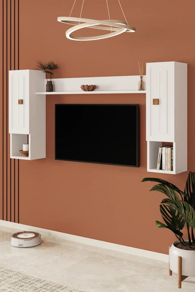 %100 Mdf Tv Ünitesi 180 Cm Duvar Ünitesi
