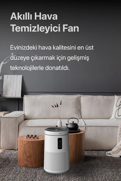 Xenon Smart Akıllı Hava Temizleyici Wi-fi Mobil App 50 M2 Cadr 360m³/s Gece Lambalı Hepa13 Air Purifier X7421 - 6
