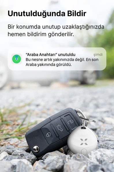 Xenon Smart Airtag Akıllı Bluetooth Takip Cihazı Apple Find My Mobil Uygulama Konum, Eşya Bulucu Beyaz Tag X6605 - 2