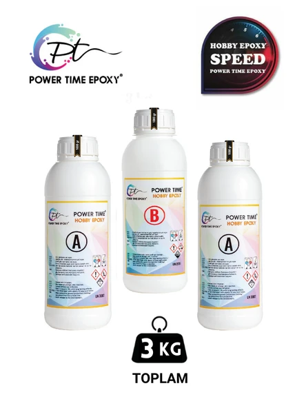 3 Kg Hobi Epoksi Speed/ Hızlı Kuruma/ Ultra Şeffaf Ve Parlak Epoksi Reçine Ince Döküm Yoğun Kıvam
