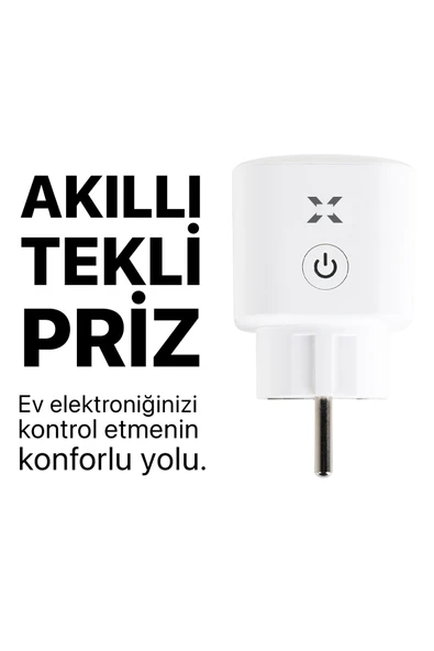 Xenon Smart Akım Korumalı Telefonla Kontrol Wi-Fi Bluetooth Zaman Ayarlı Akıllı Priz Ateşe Dayanıklı X7013 - 5