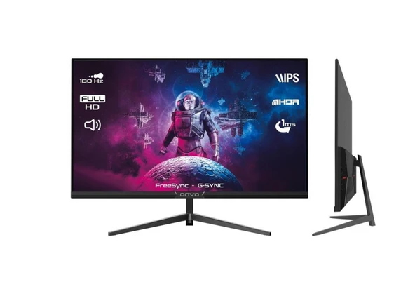 Onvo 32" OV32MNT301GQ 32 Fast IPS 180 HZ 1ms 2K QHD Freesync - Multimedya G Sync Pivot Oyun Monitörü - 2
