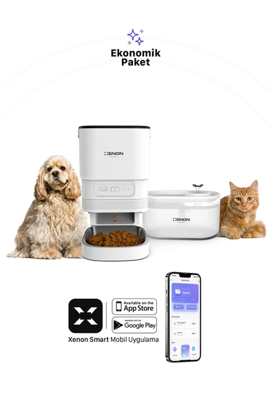 Xenon Smart Akıllı Otomatik Mama Kabı Ve Su Pınarı 2'li Pet Ürünleri Seti - 4